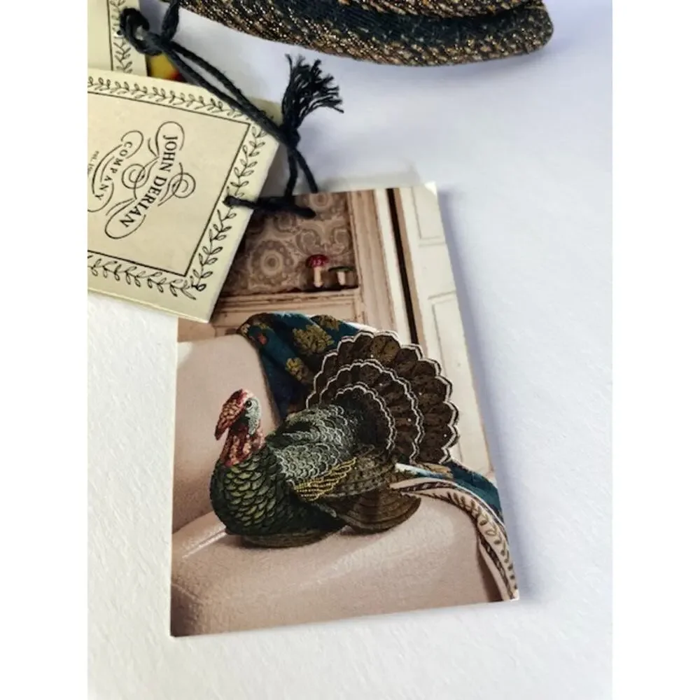 Brand NWT Limited-Edition John Derian for Target 2024 Embellished Turkey Pillow